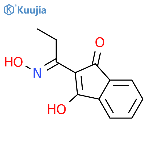 1H-Inden-1-one, 3-hydroxy-2-[1-(hydroxyimino)propyl]- structure