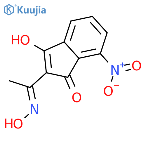 1H-Inden-1-one, 3-hydroxy-2-[1-(hydroxyimino)ethyl]-7-nitro- structure
