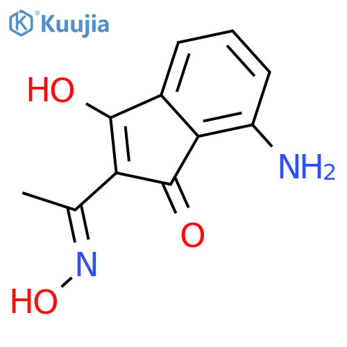 1H-Inden-1-one, 7-amino-3-hydroxy-2-[1-(hydroxyimino)ethyl]- structure