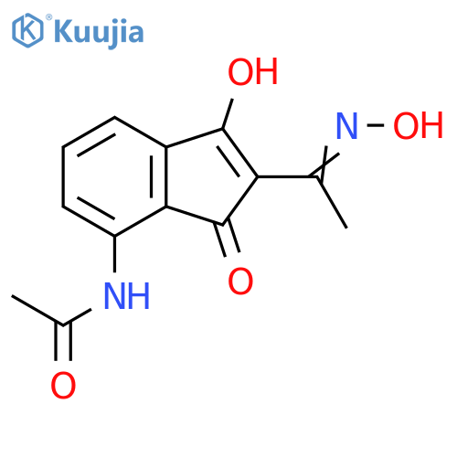 Acetamide,N-[3-hydroxy-2-[1-(hydroxyimino)ethyl]-1-oxo-1H-inden-7-yl]- structure