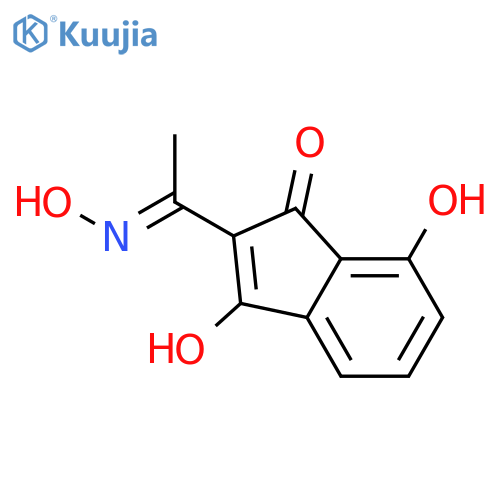 1H-Inden-1-one, 3,7-dihydroxy-2-[1-(hydroxyimino)ethyl]- structure