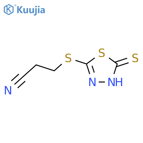 Propanenitrile, 3-[(4,5-dihydro-5-thioxo-1,3,4-thiadiazol-2-yl)thio]- structure