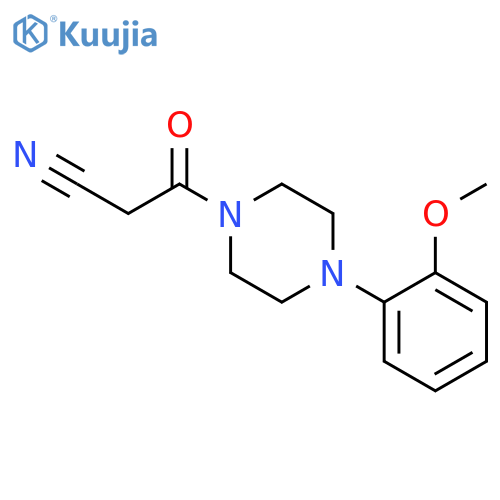 3-4-(2-Methoxyphenyl)piperazin-1-yl-3-oxopropanenitrile structure