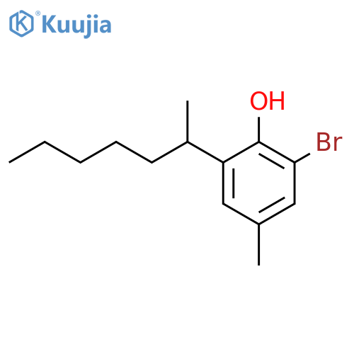 Phenol, 2-bromo-6-sec-heptyl-4-methyl- structure