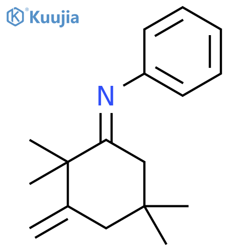Benzenamine, N-(2,2,5,5-tetramethyl-3-methylenecyclohexylidene)- structure