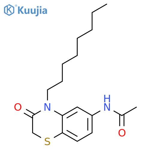ACETAMIDE, N-(3,4-DIHYDRO-4-OCTYL-3-OXO-2H-1,4-BENZOTHIAZIN-6-YL)- structure