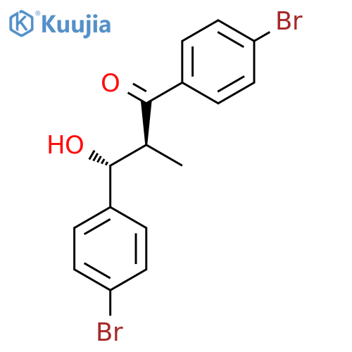 1-PROPANONE, 1,3-BIS(4-BROMOPHENYL)-3-HYDROXY-2-METHYL-, (2S,3R)- structure