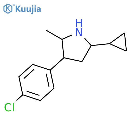 3-(4-chlorophenyl)-5-cyclopropyl-2-methylpyrrolidine structure