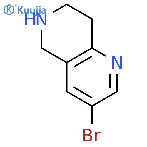 3-Bromo-5,6,7,8-tetrahydro-1,6-naphthyridine structure