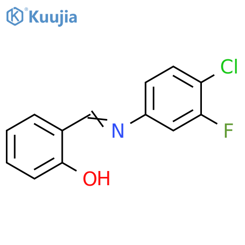 Phenol, 2-[[(4-chloro-3-fluorophenyl)imino]methyl]- structure