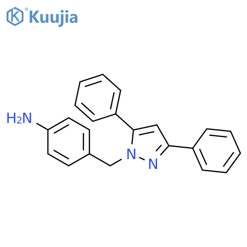 Benzenamine, 4-[(3,5-diphenyl-1H-pyrazol-1-yl)methyl]- structure