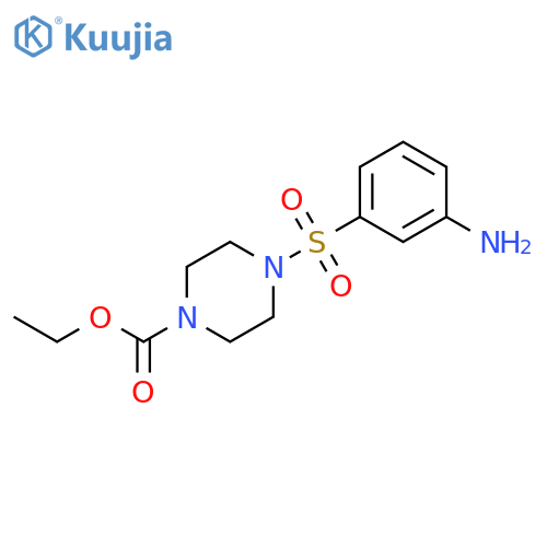 1-PIPERAZINECARBOXYLIC ACID, 4-[(3-AMINOPHENYL)SULFONYL]-, ETHYL ESTER structure