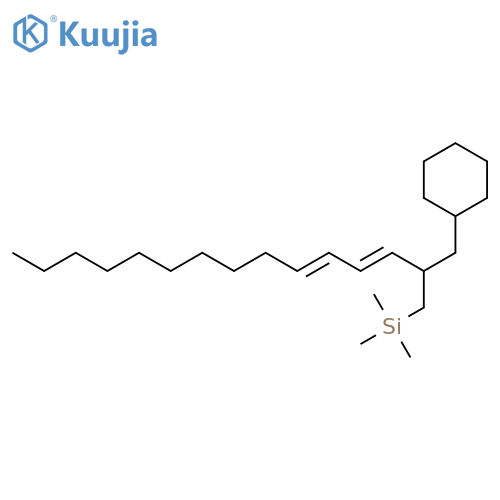 Silane, [2-(cyclohexylmethyl)-3,5-pentadecadienyl]trimethyl- structure