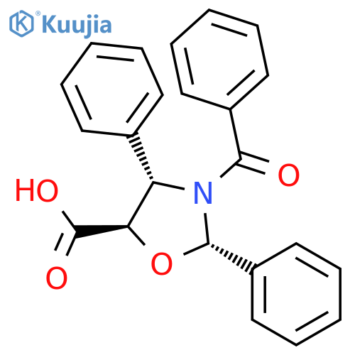 5-OXAZOLIDINECARBOXYLIC ACID, 3-BENZOYL-2,4-DIPHENYL-, (2S,4S,5R)- structure