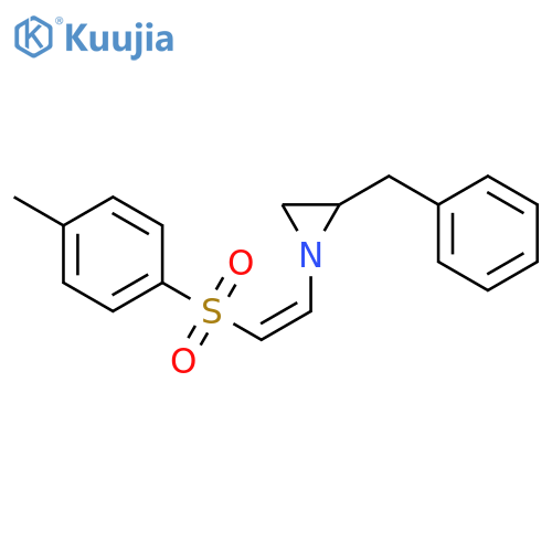 Aziridine, 1-[(1Z)-2-[(4-methylphenyl)sulfonyl]ethenyl]-3-(phenylmethyl)- structure