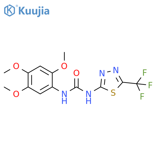 Urea,N-[5-(trifluoromethyl)-1,3,4-thiadiazol-2-yl]-N'-(2,4,5-trimethoxyphenyl)- structure