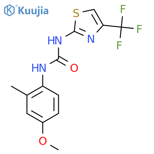 Urea, N-(4-methoxy-2-methylphenyl)-N'-[4-(trifluoromethyl)-2-thiazolyl]- structure