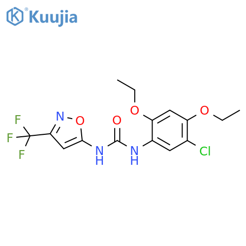 Urea,N-(5-chloro-2,4-diethoxyphenyl)-N'-[3-(trifluoromethyl)-5-isoxazolyl]- structure