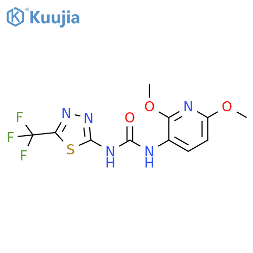 Urea,N-(2,6-dimethoxy-3-pyridinyl)-N'-[5-(trifluoromethyl)-1,3,4-thiadiazol-2-yl]- structure