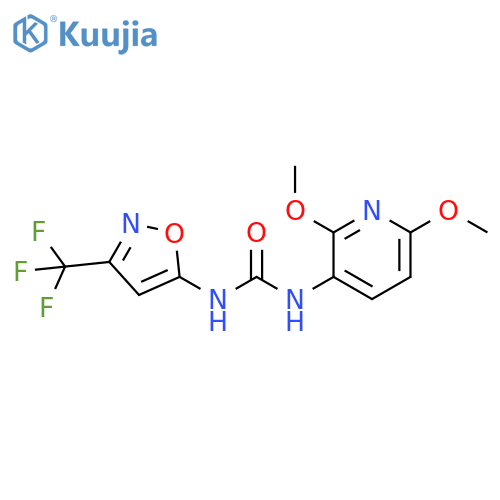 Urea, N-(2,6-dimethoxy-3-pyridinyl)-N'-[3-(trifluoromethyl)-5-isoxazolyl]- structure