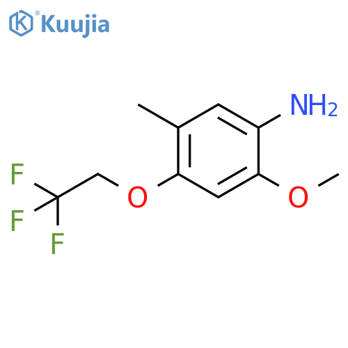 Benzenamine, 2-methoxy-5-methyl-4-(2,2,2-trifluoroethoxy)- structure