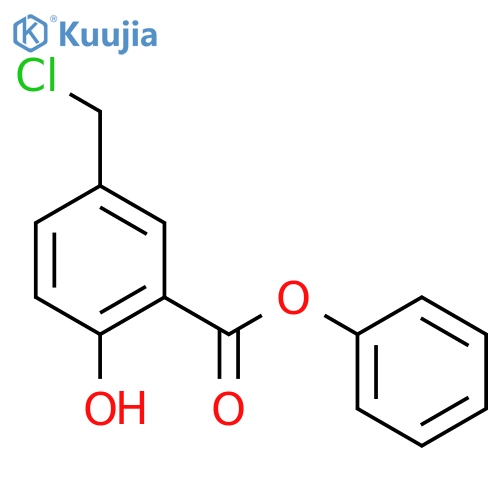 Benzoic acid, 5-(chloromethyl)-2-hydroxy-, phenyl ester structure