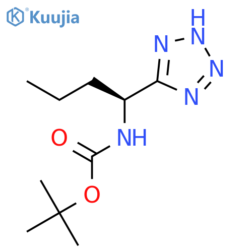 Carbamic acid, [(1S)-1-(1H-tetrazol-5-yl)butyl]-, 1,1-dimethylethyl ester structure