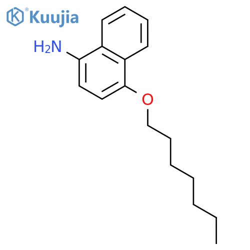 1-NAPHTHALENAMINE, 4-(HEPTYLOXY)- structure