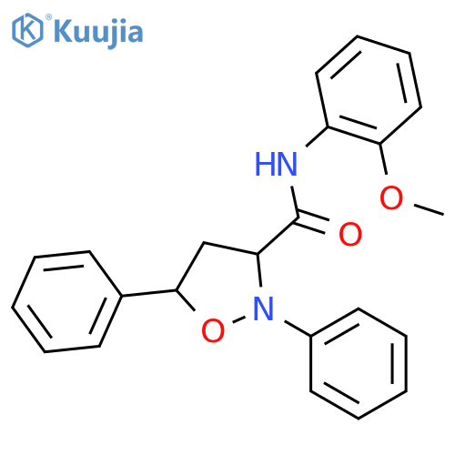 3-Isoxazolidinecarboxamide, N-(2-methoxyphenyl)-2,5-diphenyl- structure