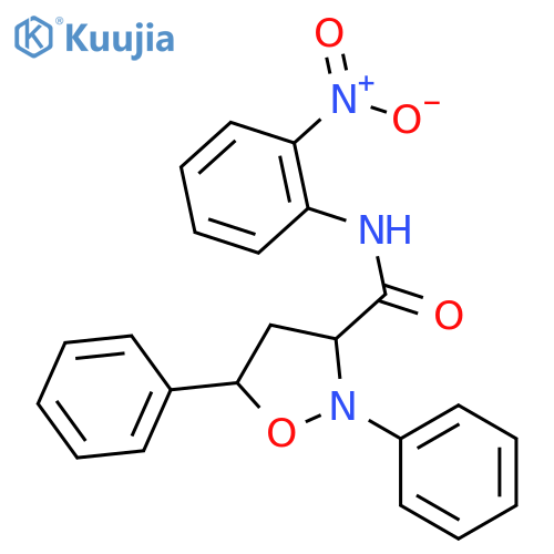 3-Isoxazolidinecarboxamide, N-(2-nitrophenyl)-2,5-diphenyl- structure