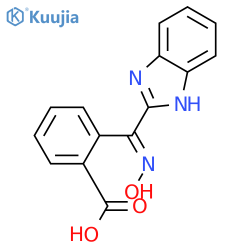Benzoic acid, 2-[1H-benzimidazol-2-yl(hydroxyimino)methyl]- structure