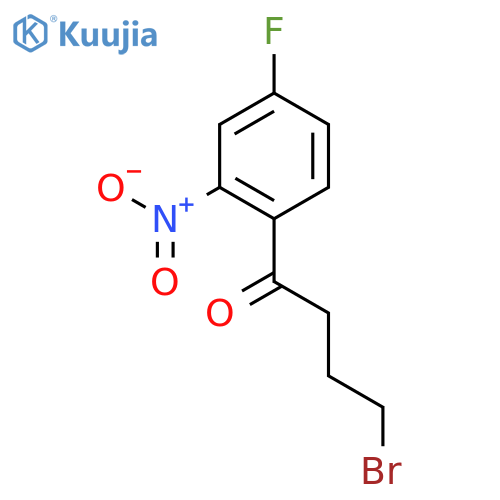 1-Butanone, 4-bromo-1-(4-fluoro-2-nitrophenyl)- structure