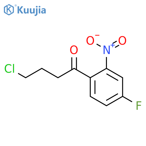 1-Butanone, 4-chloro-1-(4-fluoro-2-nitrophenyl)- structure