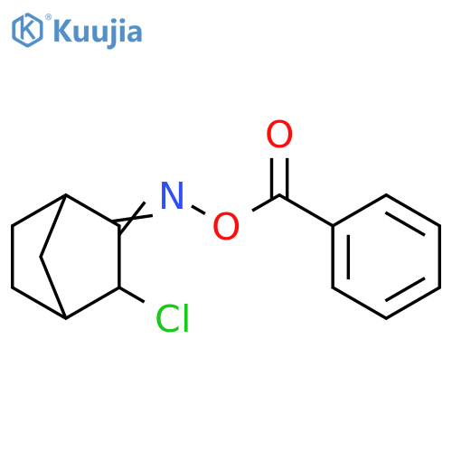Bicyclo[2.2.1]heptan-2-one, 3-chloro-, O-benzoyloxime structure