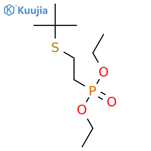 Phosphonic acid, [2-[(1,1-dimethylethyl)thio]ethyl]-, diethyl ester structure