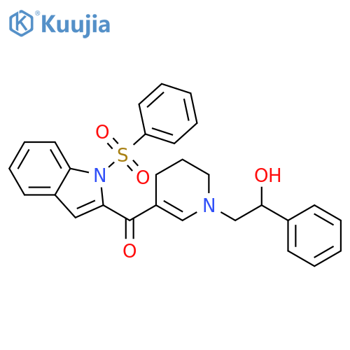 [1-(benzenesulfonyl)indol-2-yl]-[1-(2-hydroxy-2-phenylethyl)-3,4-dihydro-2h-pyridin-5-yl]methanone structure