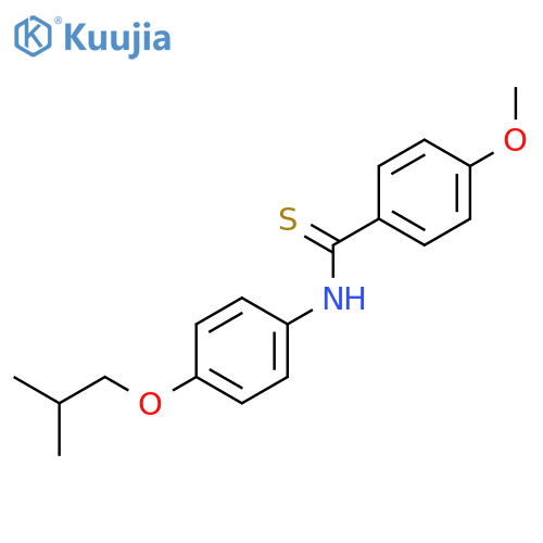 Benzenecarbothioamide, 4-methoxy-N-[4-(2-methylpropoxy)phenyl]- structure
