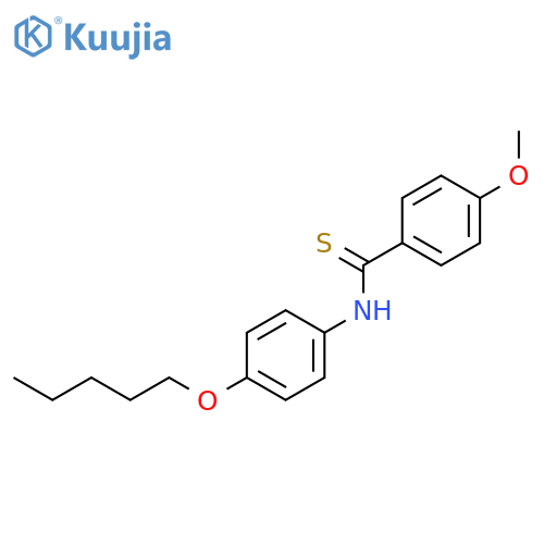 Benzenecarbothioamide, 4-methoxy-N-[4-(pentyloxy)phenyl]- structure