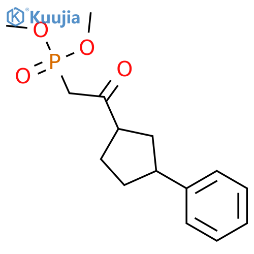 Phosphonic acid, [2-oxo-2-(3-phenylcyclopentyl)ethyl]-, dimethyl ester structure