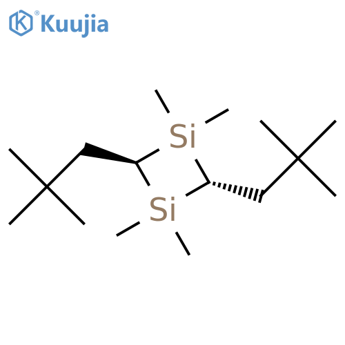 1,3-Disilacyclobutane, 2,4-bis(2,2-dimethylpropyl)-1,1,3,3-tetramethyl-,  trans- structure