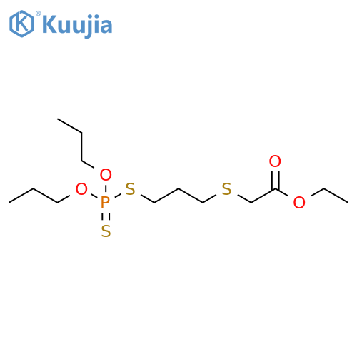 9-Oxa-3,7-dithia-8-phosphadodecanoic acid, 8-propoxy-, ethyl ester,8-sulfide structure