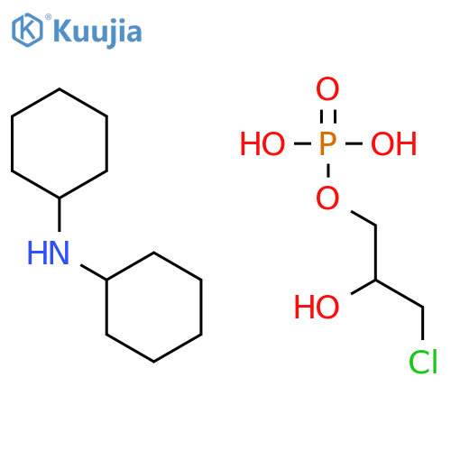 3-chloro-2-hydroxypropyl dihydrogen phosphate - N-cyclohexylcyclohexanamine (1:1) structure