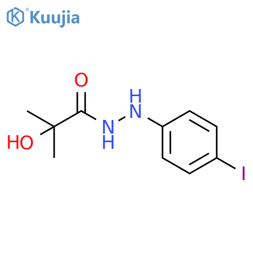 Propanoic acid, 2-hydroxy-2-methyl-, 2-(4-iodophenyl)hydrazide structure