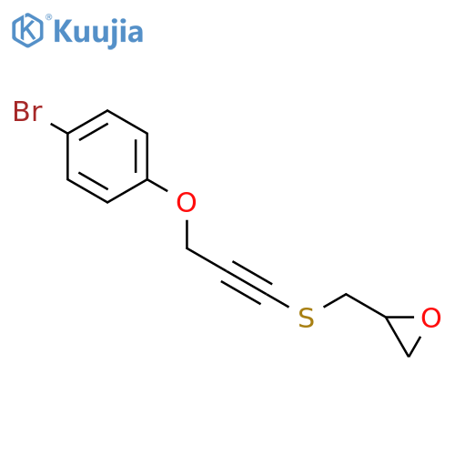 Oxirane, [[[3-(4-bromophenoxy)-1-propynyl]thio]methyl]- structure