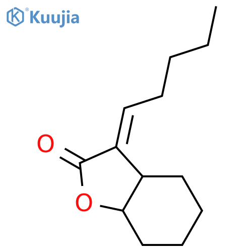 2(3H)-Benzofuranone, hexahydro-3-pentylidene-, trans- structure