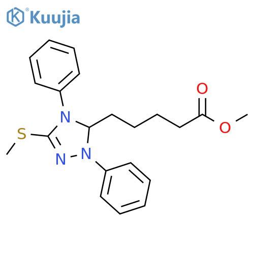 1H-1,2,4-Triazole-5-pentanoic acid,4,5-dihydro-3-(methylthio)-1,4-diphenyl-, methyl ester structure