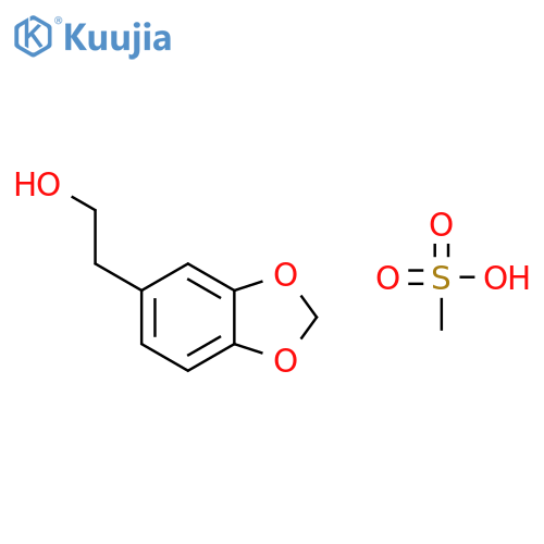 1,3-Benzodioxole-5-ethanol, methanesulfonate structure