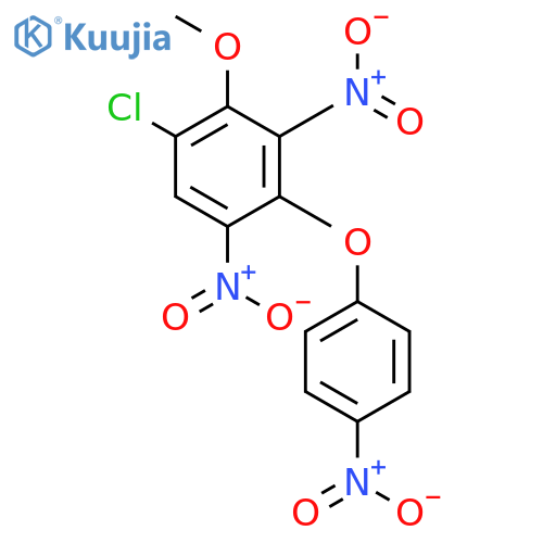 Benzene, 1-chloro-2-methoxy-3,5-dinitro-4-(4-nitrophenoxy)- structure