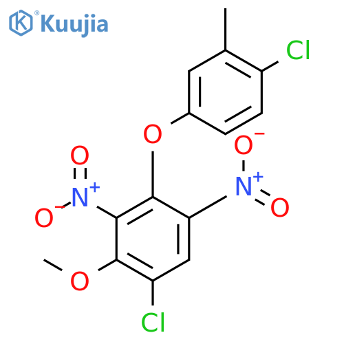 Benzene, 1-chloro-4-(4-chloro-3-methylphenoxy)-2-methoxy-3,5-dinitro- structure
