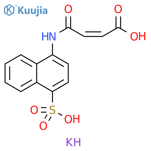2-Butenoic acid, 4-oxo-4-[(4-sulfo-1-naphthalenyl)amino]-, monopotassium salt, (Z)- (9CI) structure